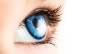 Blaue Kontaktlinse